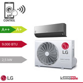 LG Artcool Black Inverter Klimaanlage R32 2,5 kW Set
