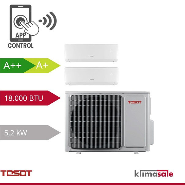 Tosot Tosot PULAR Multi-Split-Klimaanlage mit Inverter 0909P R32, 2 x 2,5 kW, Set
