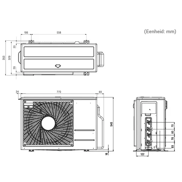 LG LG MU2R15 R32 Multi-Außengerät für 1-2 Innengeräte bis Max. 21.000 BTU Kombination