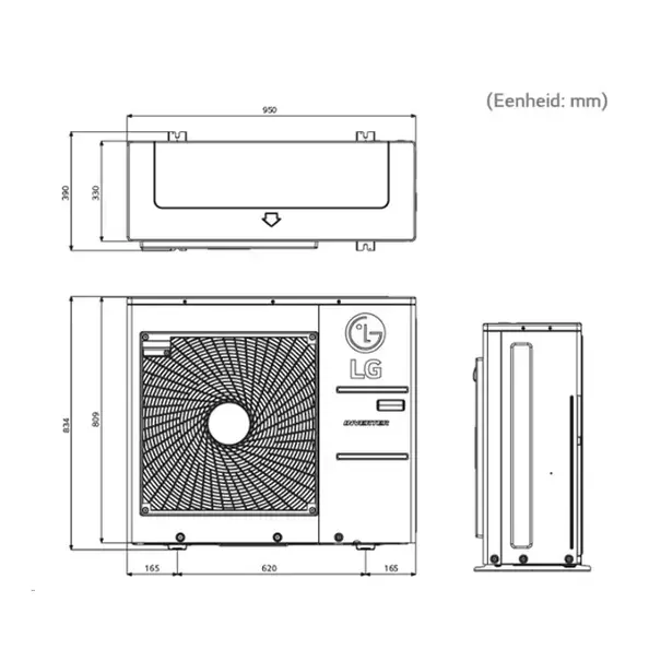 LG LG MU4R27 R32 Multi-Außengerät für 1-4 Innengeräte bis Max. 41.000 BTU Kombination