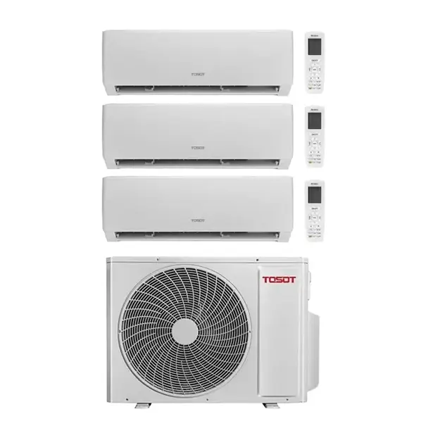 Tosot Tosot MTS4R 8,0 KW R32 Multi-Split Klimaanlage mit 2x 2,5 KW und 1x 4,6 KW Pular Innengerät