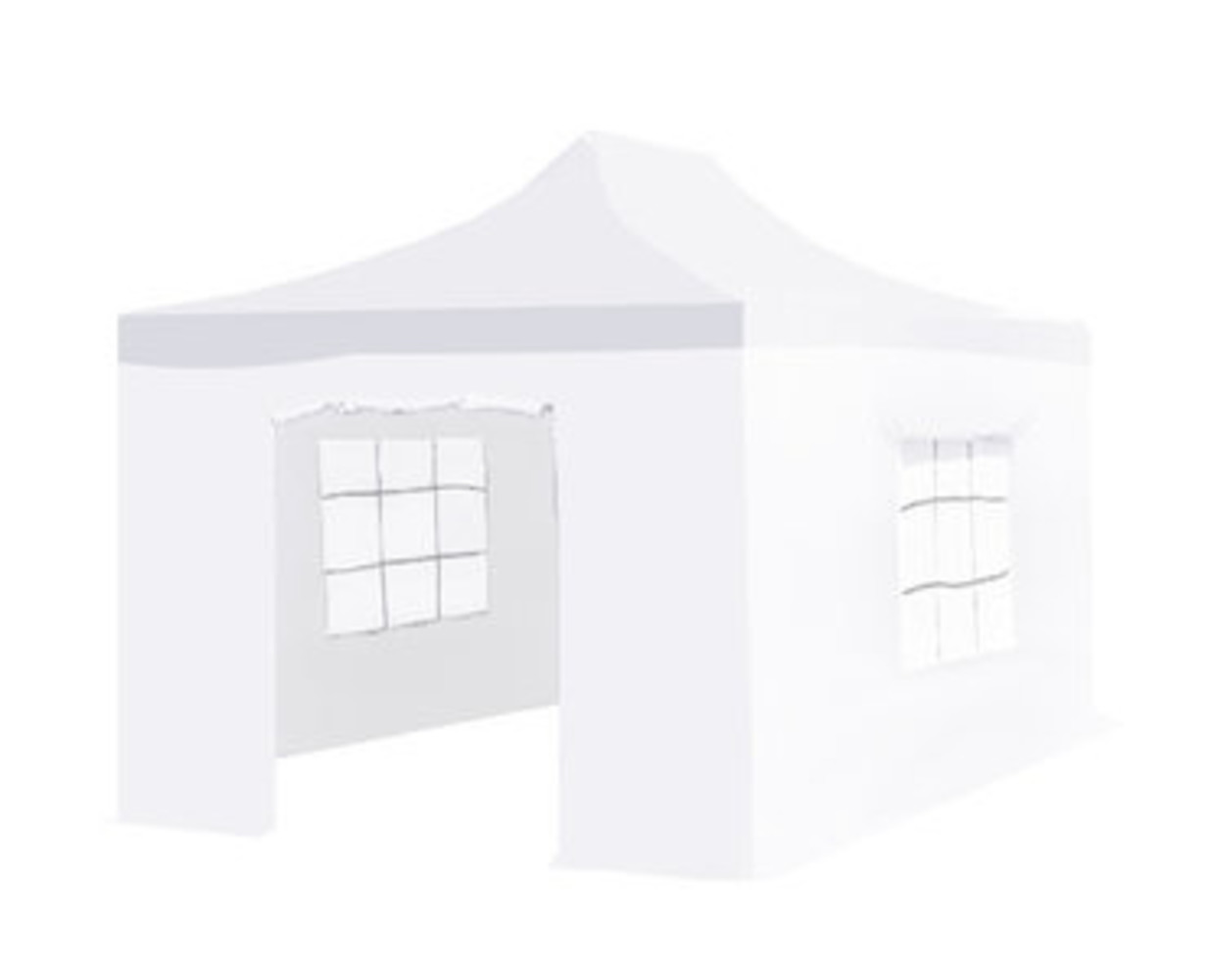 Dak Easy up wit 3x4,5m luxe partytent Dak Easy up wit 3x4,5m luxe partytent