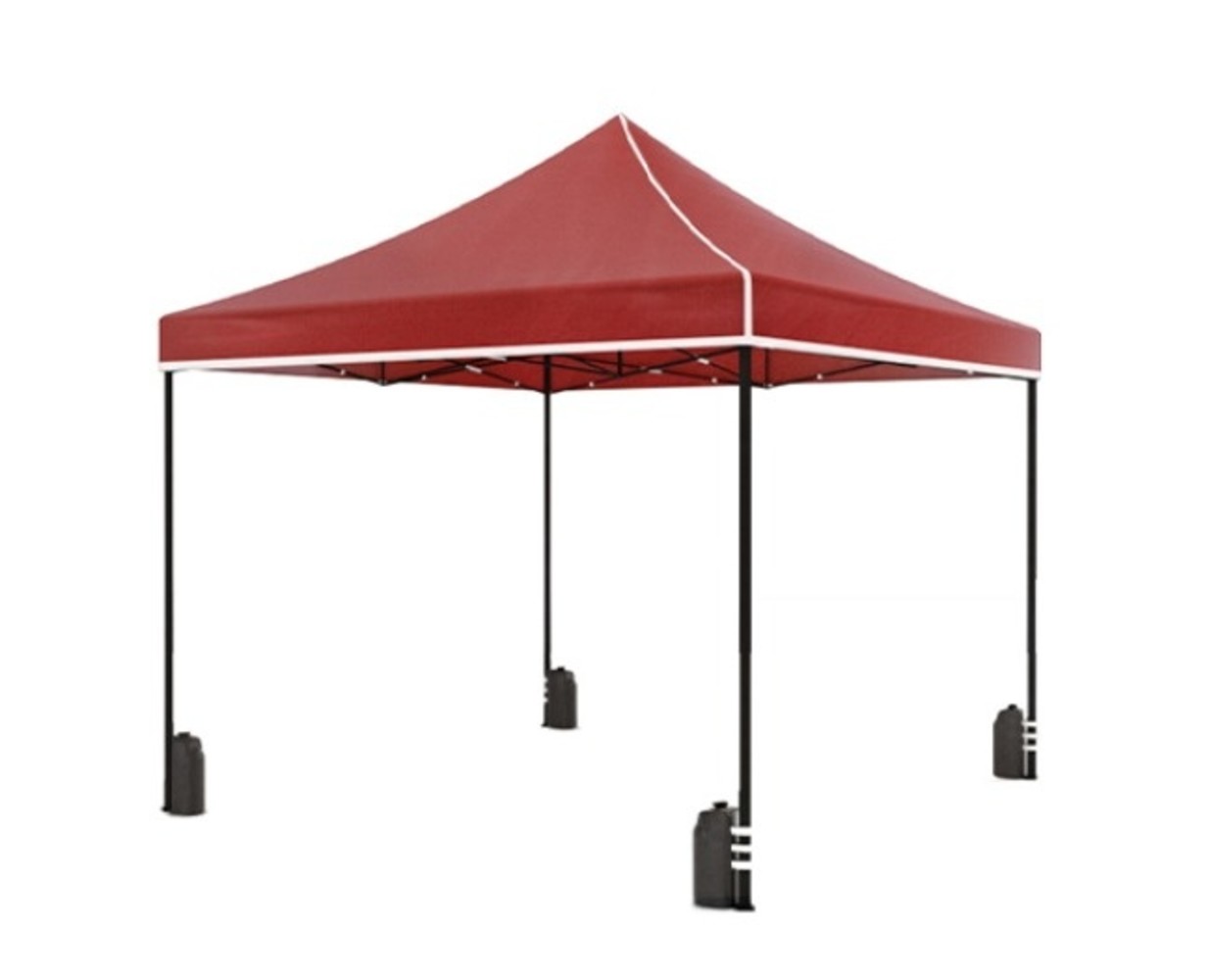 Easy up 3x3m rood luxe zonder zijwanden partytent opvouwbaar Easy up 3x3m rood luxe zonder zijwanden partytent opvouwbaar