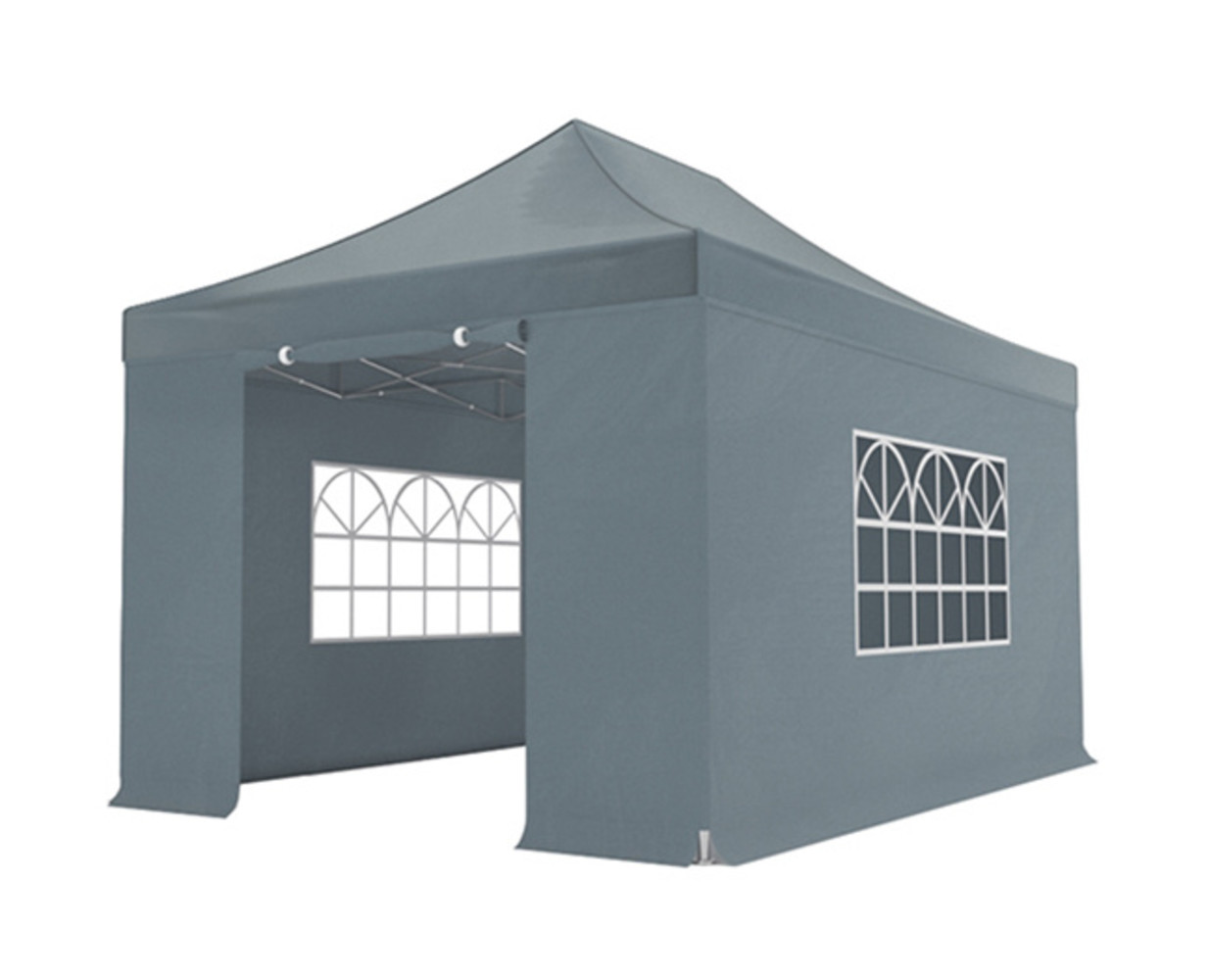 Easy up 3x4,5m grijs 40mm (aluminium buizen) semi prof partytent opvouwbaar Easy up 3x4,5m grijs 40mm (aluminium buizen) semi prof partytent opvouwbaar