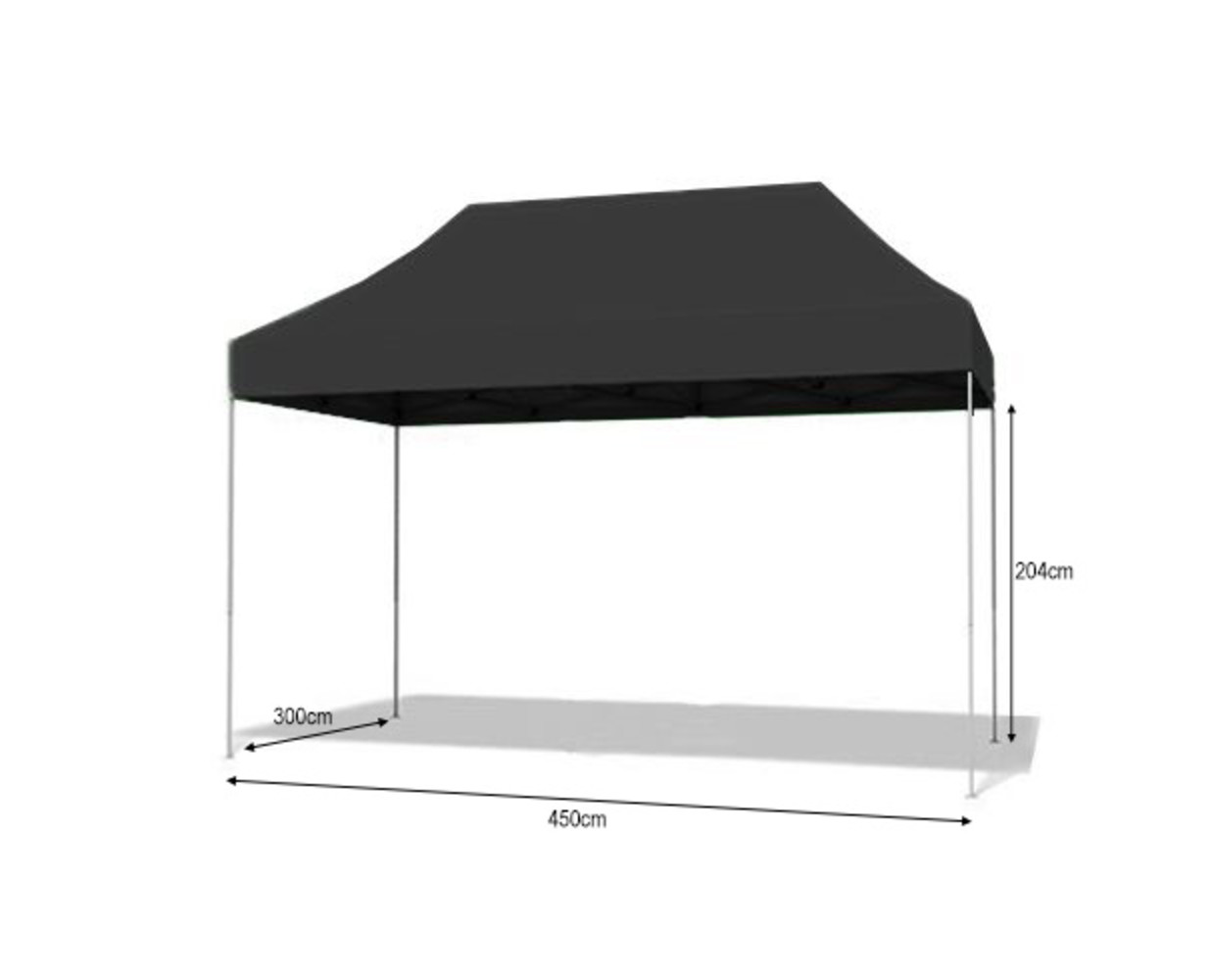 Easy up 3x4,5m zwart 30mm (aluminium buizen) zonder zijwanden semi prof partytent opvouwbaar Easy up 3x4,5m zwart 30mm (aluminium buizen) zonder zijwanden semi prof partytent opvouwbaar