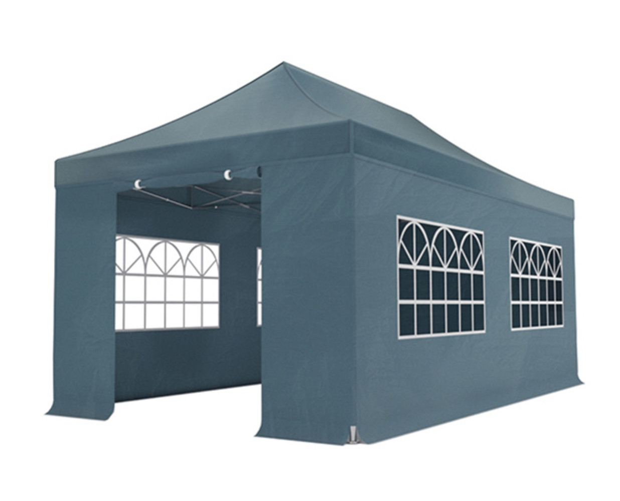 Easy up 3x6m grijs 30mm (aluminium buizen) semi prof partytent opvouwbaar Easy up 3x6m grijs 30mm (aluminium buizen) semi prof partytent opvouwbaar