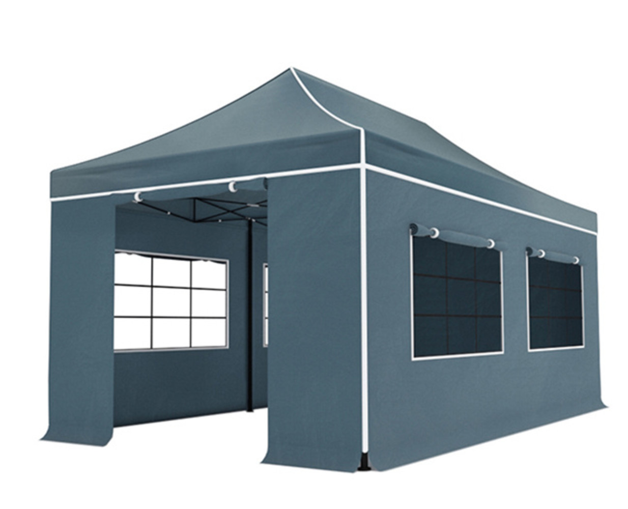 Easy up 3x6m grijs luxe partytent opvouwbaar Easy up 3x6m grijs luxe partytent opvouwbaar
