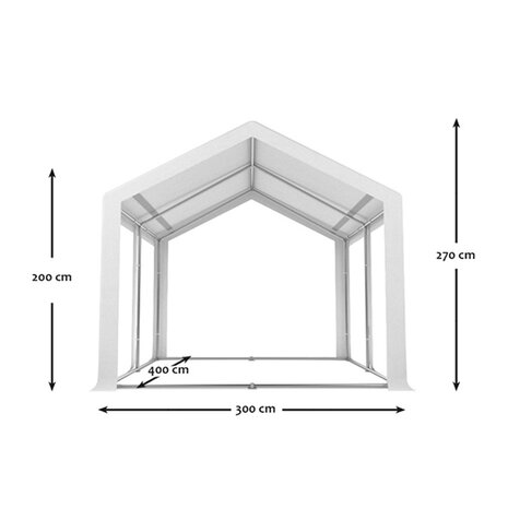 Lizzely Garden & Living Partytent 3x4m PVC met grondframe brandvertragend Lizzely Garden & Living Partytent 3x4m PVC met grondframe brandvertragend