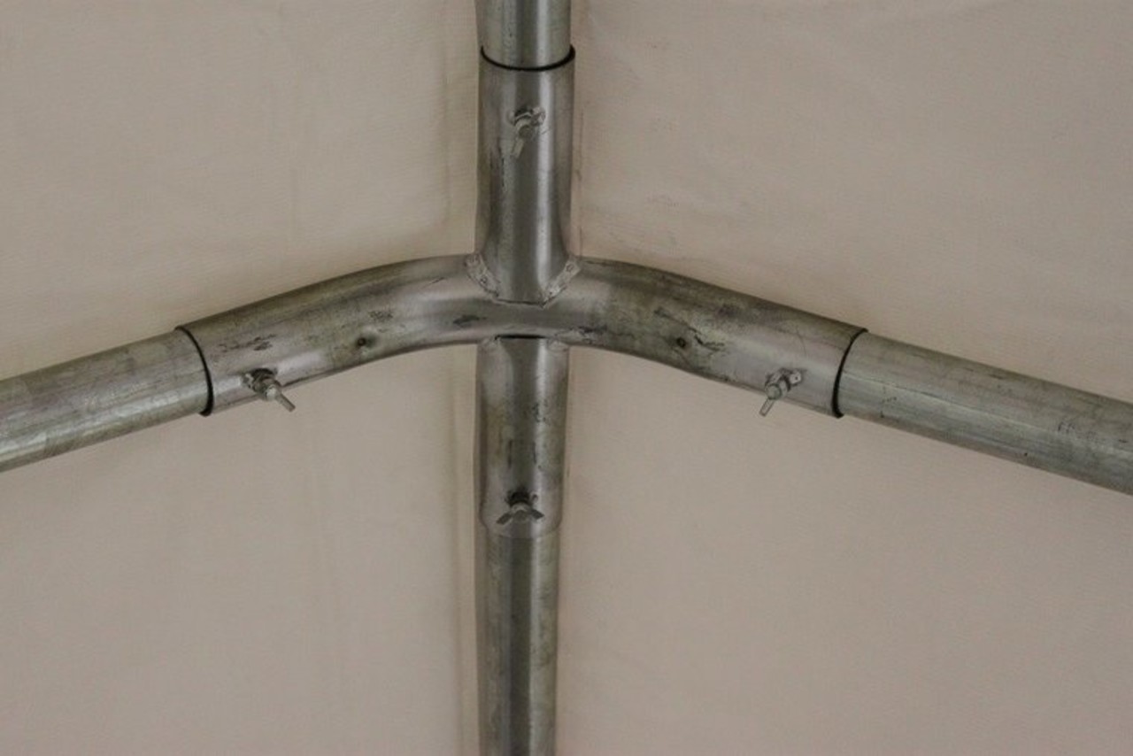 Partytent 3x4m PVC met grondframe brandvertragend Partytent 3x4m PVC met grondframe brandvertragend