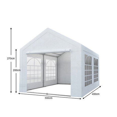 Lizzely Garden & Living Partytent 3x4m PVC met grondframe brandvertragend Lizzely Garden & Living Partytent 3x4m PVC met grondframe brandvertragend