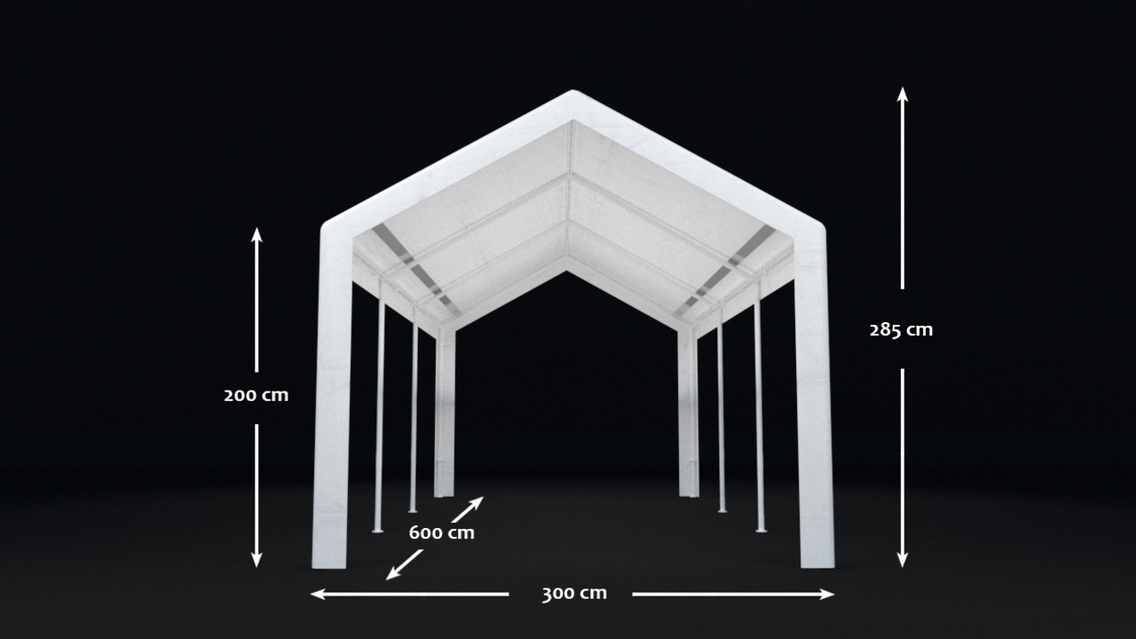 Partytent 3x6m grijs semi professioneel Partytent 3x6m grijs semi professioneel