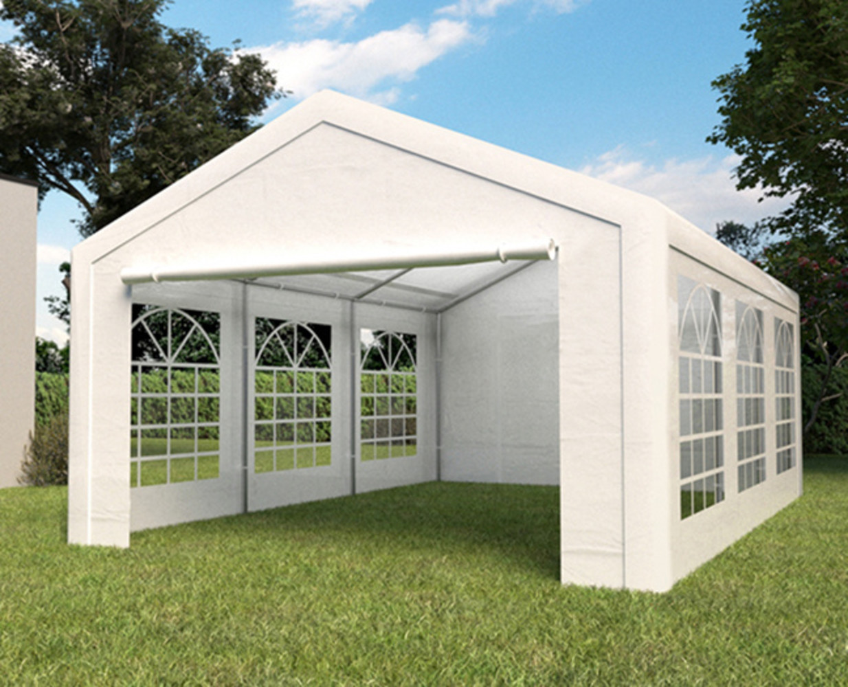 Partytent 4x6m wit semi professioneel Partytent 4x6m wit semi professioneel