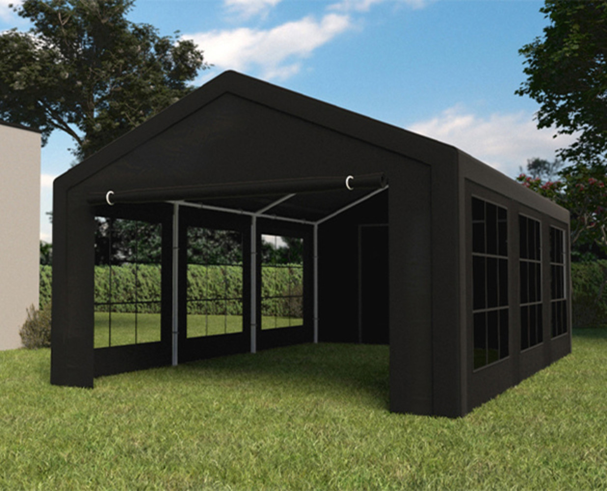 Partytent 4x6m zwart semi professioneel Partytent 4x6m zwart semi professioneel