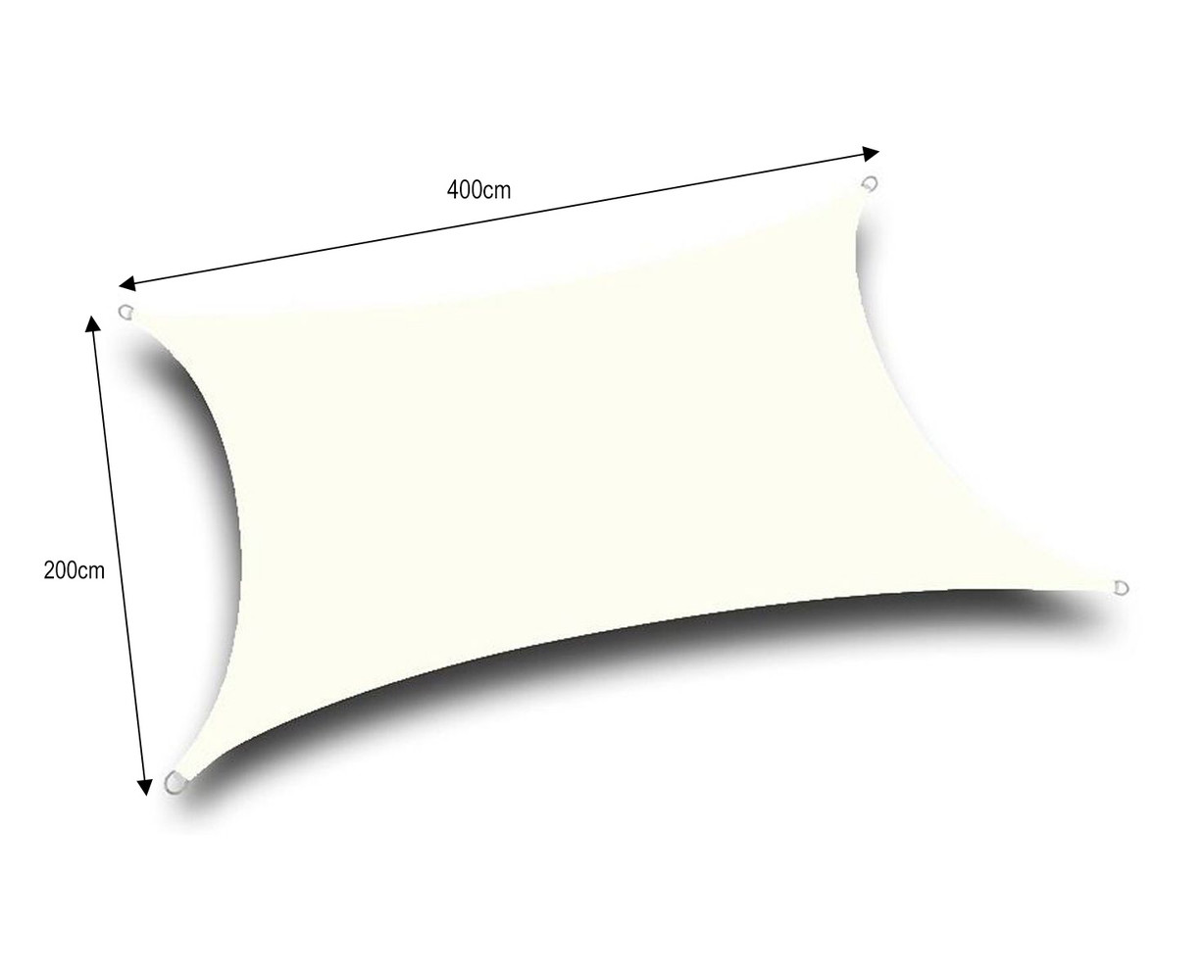 Waterdicht schaduwdoek beige 2x4m Polyester Waterdicht schaduwdoek beige 2x4m Polyester