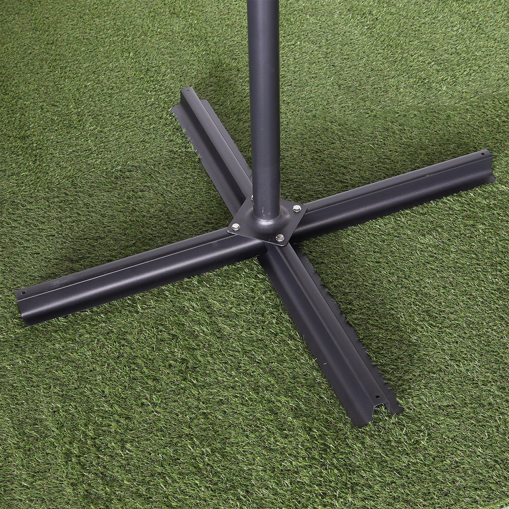 Zweefparasol Staal Donkergrijs Parasol Diameter 300cm Zweefparasol Staal Donkergrijs Parasol Diameter 300cm