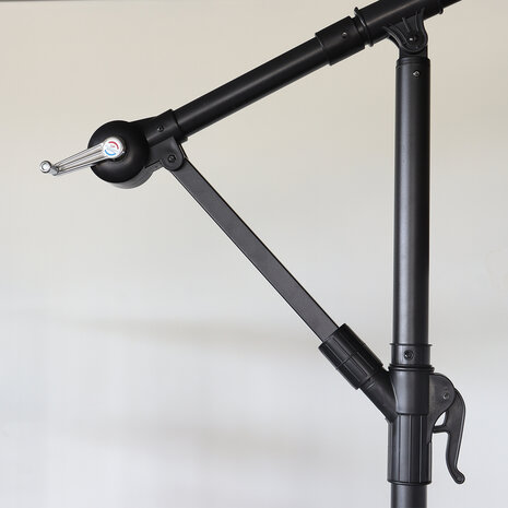 Lizzely Garden & Living Zweefparasol Staal Taupe Parasol Diameter 300 cm