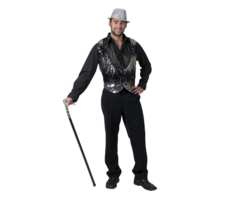 Zilver Jazz Showman Vestje | Herenkostuum