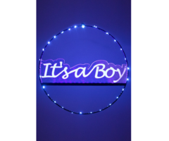 Deur- Raamcirkel It's a boy | Met lichtjes