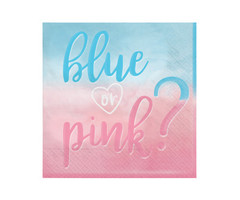 Servetten Blue Or Pink | 16 Stuks
