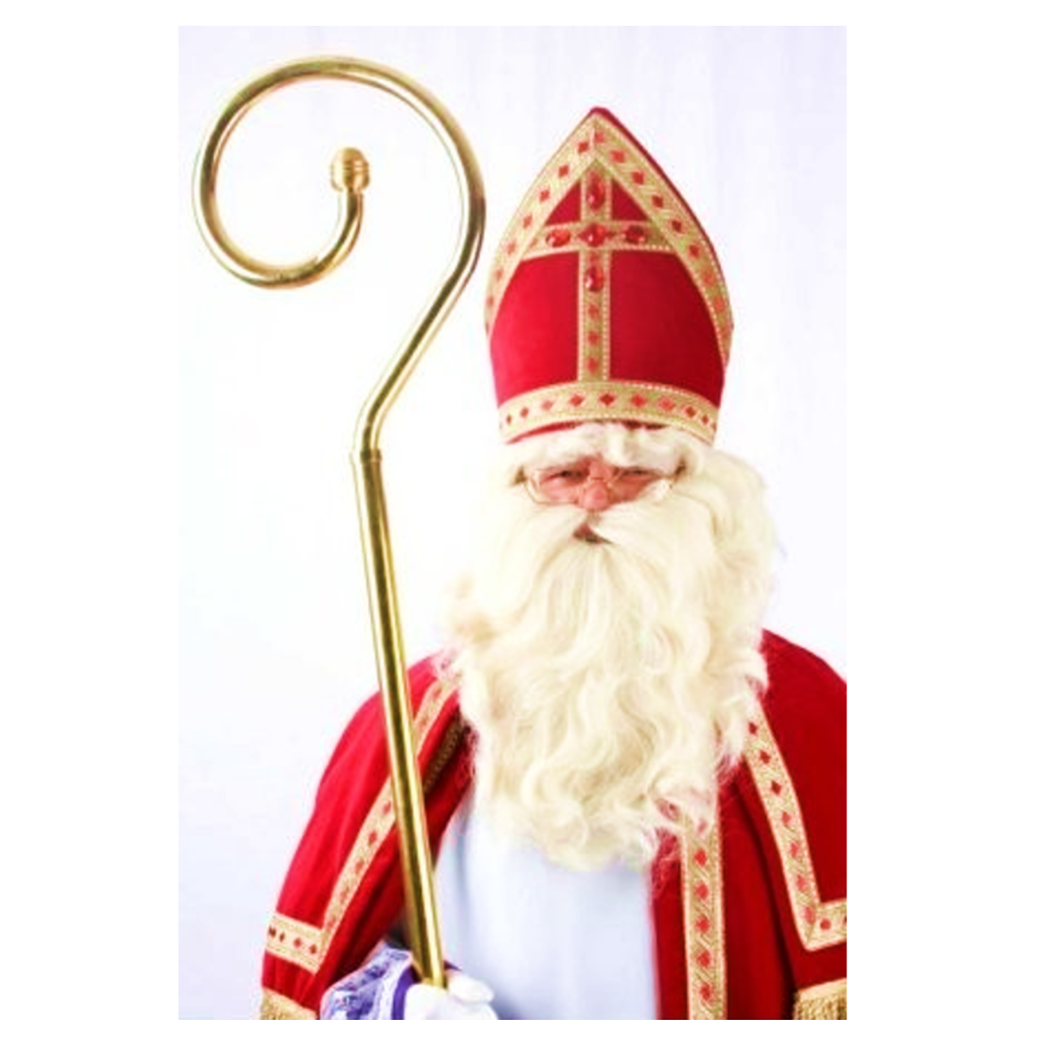 paus licht Menagerry Sinterklaas Baard & Pruik | Wit - Feestwinkel Bart Gees