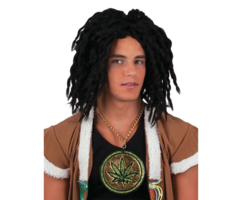 Rasta Man Pruik | Kort Zwart