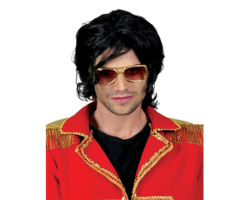 Pruik Michael Jackson | Zwart
