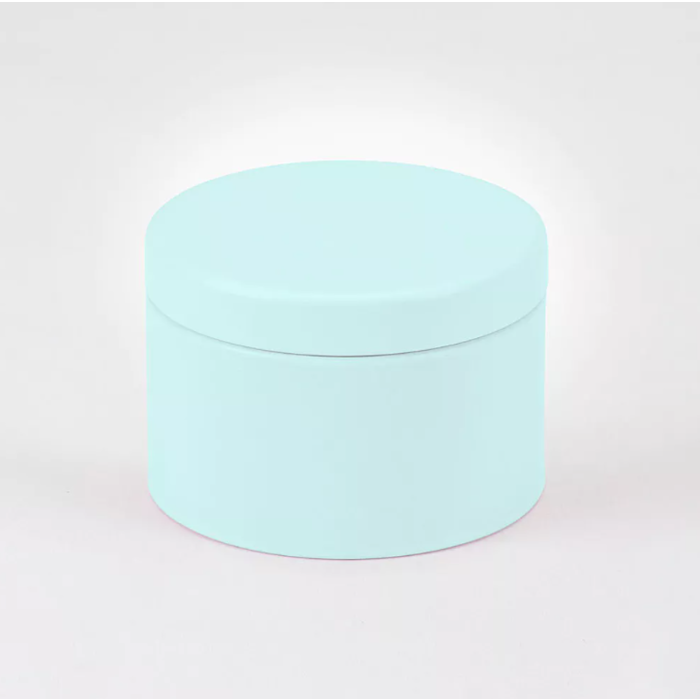 Blikken Doosje Rond | Lichtblauw