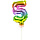 Cijfer 5 Folieballon Taart Topper | Regenboog