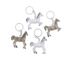 Paard Sleutelhanger | Wit/Grijs