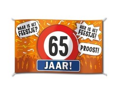 Gevelvlag  XXL | 65 Hier Is Het Feestje! | 150cmx90cm