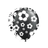 Ballonnen Voetbal | 8 Stuks Zwart/Wit