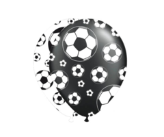 Ballonnen Voetbal | 8 Stuks Zwart/Wit