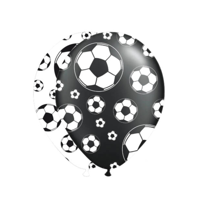 Ballonnen Voetbal | 8 Stuks Zwart/Wit