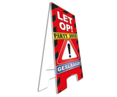 Party Waarschuwingsbord | Let op! Geslaagd |  57cm x 25cm