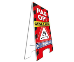Party Waarschuwingsbord | Pas op! Geslaagd rijbewijs |  57cm x 25cm
