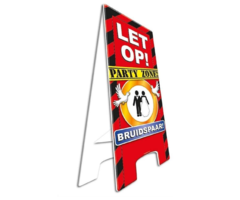 Party Waarschuwingsbord | Let op! Bruidspaar |  57cm x 25cm