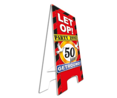 Party Waarschuwingsbord | Let op! 50 Jaar getrouwd |  57cm x 25cm