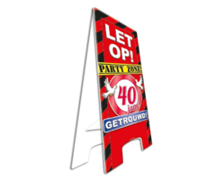 Party Waarschuwingsbord | Let op! 40 Jaar getrouwd |  57cm x 25cm
