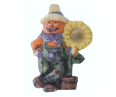 Pompoenman Met Zonnebloem | Halloweendecoratie