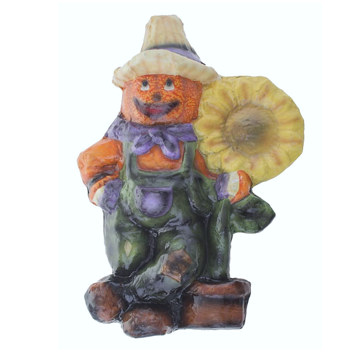 Pompoenman Met Zonnebloem | Halloweendecoratie