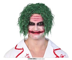 Crazy Joker |  Pruik Horror met krulletjes