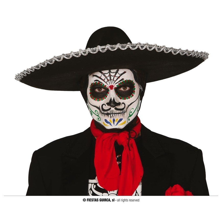 aankomen Afgeschaft Parameters Mexican Muertos Sombrero | Zwart - Feestwinkel Bart Gees