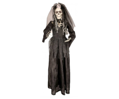 Skelet Zwarte Bruid 90cm | Halloweendecoratie