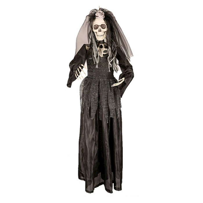 Skelet Zwarte Bruid 90cm | Halloweendecoratie