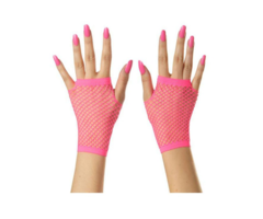 Korte Vingerloze Handschoenen | Neon Roze | Nethandschoenen