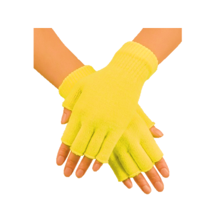 Korte Vingerloze Handschoenen | Geel