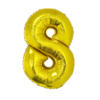 Cijfer 8  Folieballon Goud 40inch