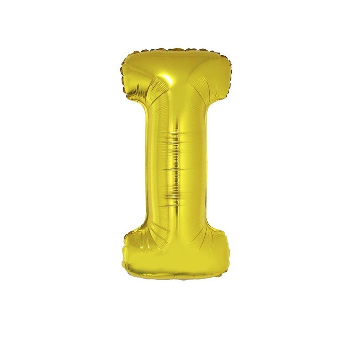 Letter I Folieballon Goud 40inch