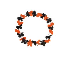 Bloemenkrans Halloween | Hawaïkrans Oranje/ Zwart