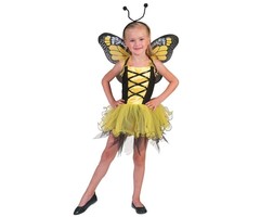 Gele Vlinder | Kinderkostuum  + Vleugels